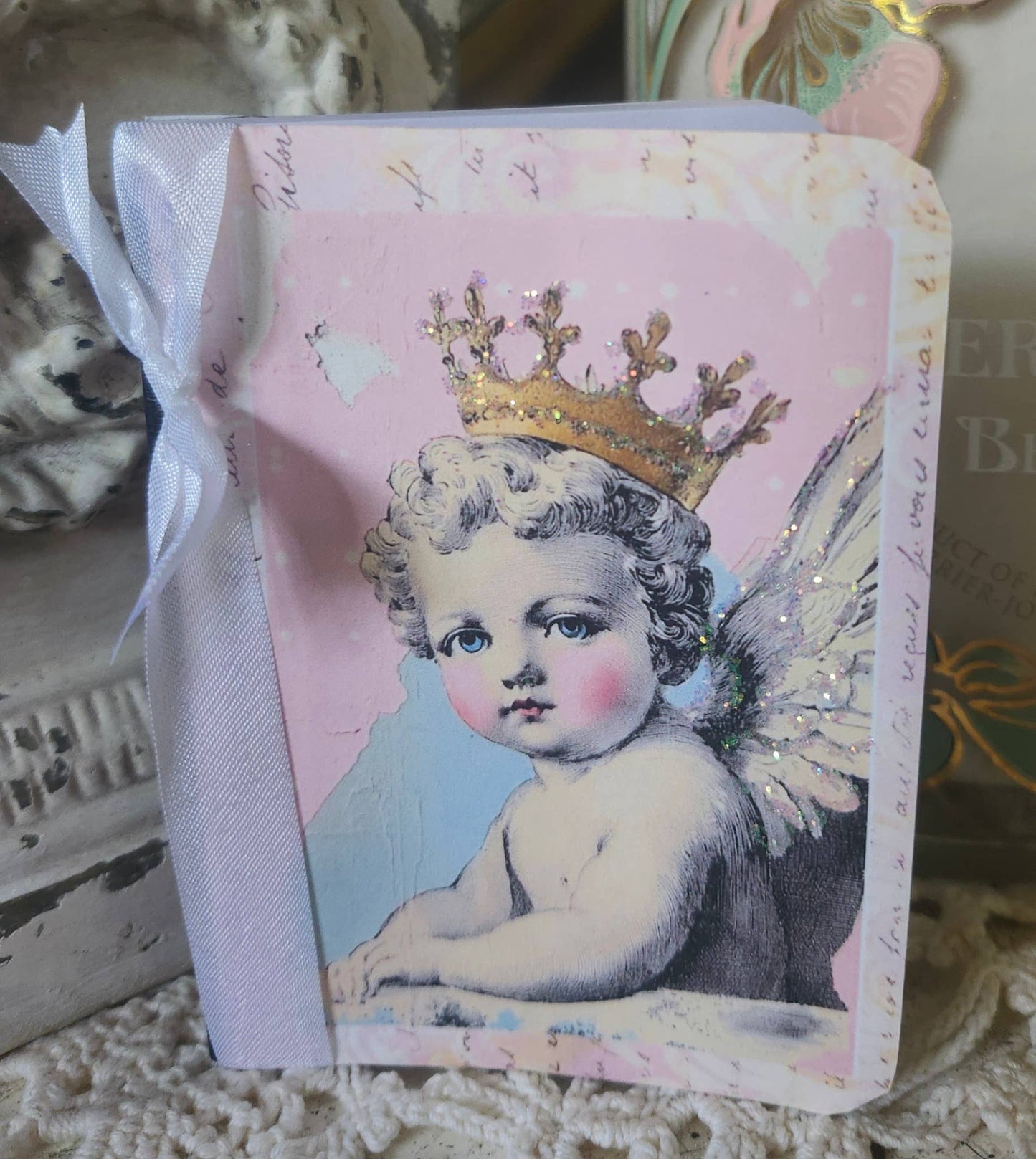 Mini Journal Booklet Cherub n Crown