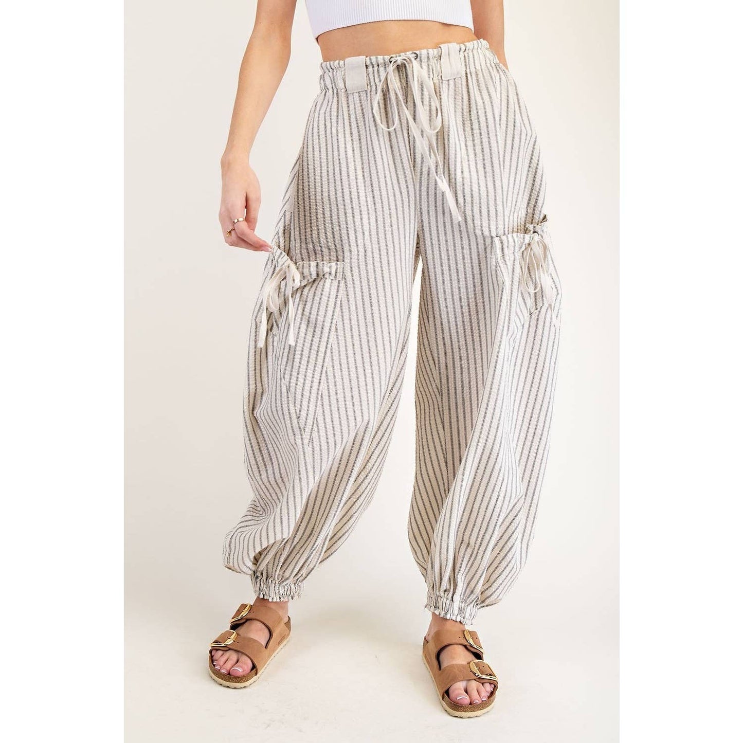 Striped jogger pants
