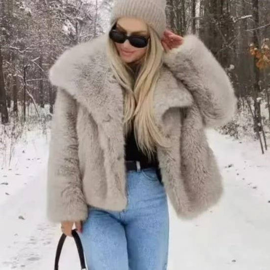 Chic Elegance Faux Fur Coat For Women