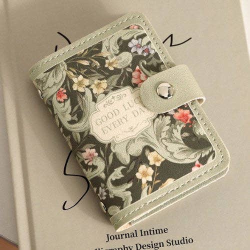 Vintage Floral Leather Card Cases DP25C653