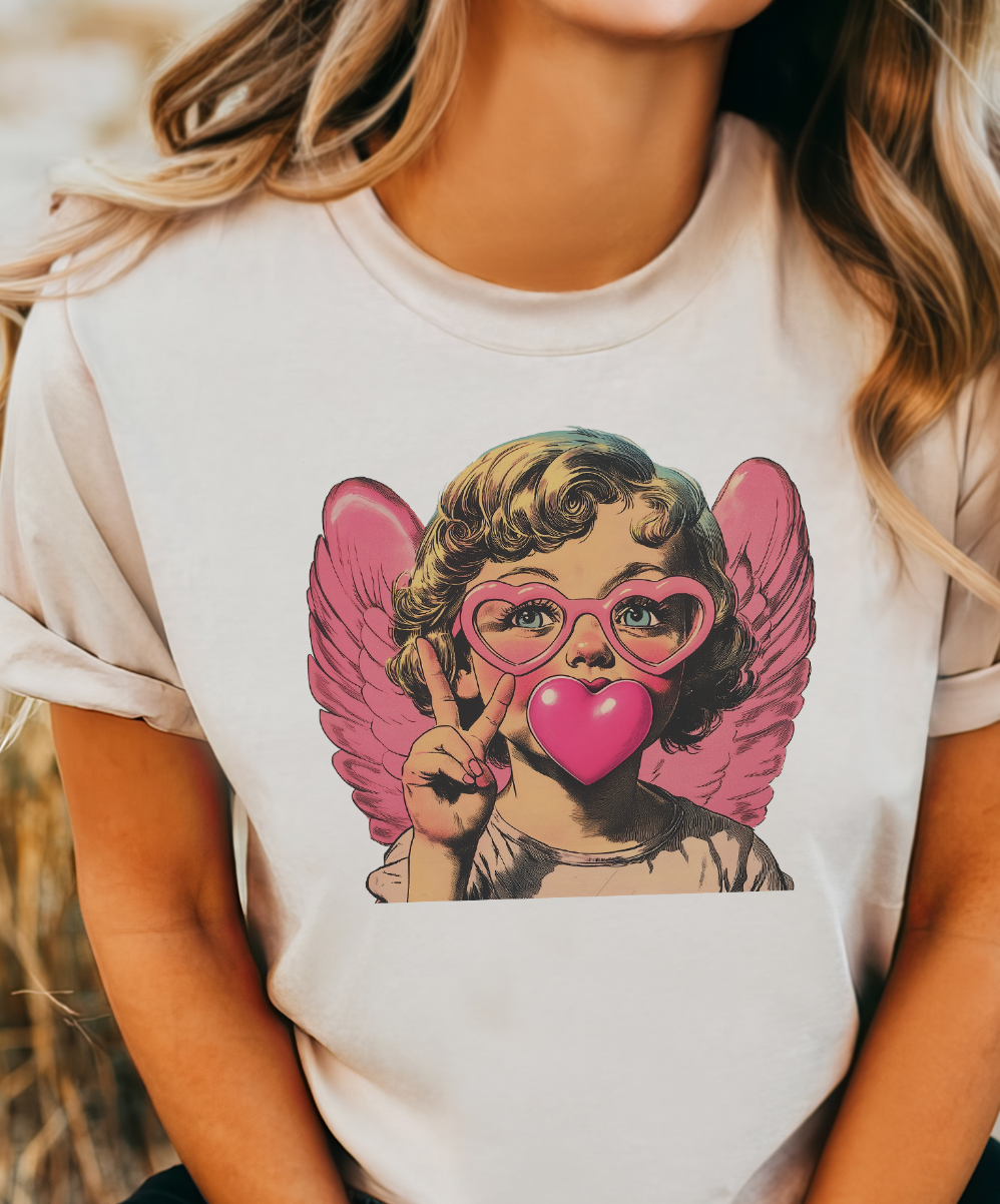 Bubblegum Cupid Valentine - white sweatshirt