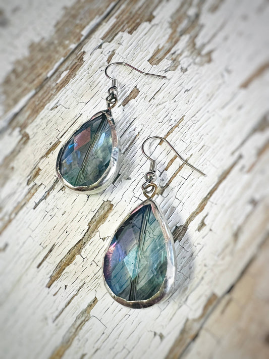Soldered Crystal Vintage Look Earrings