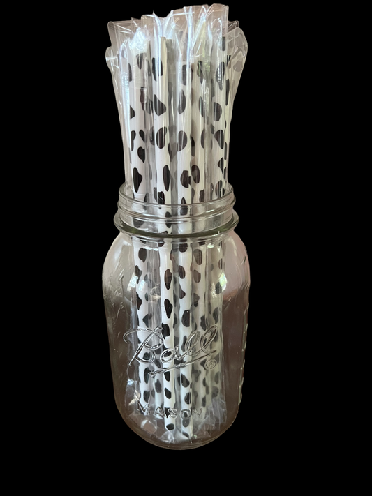 Cow Print Reusable Straw
