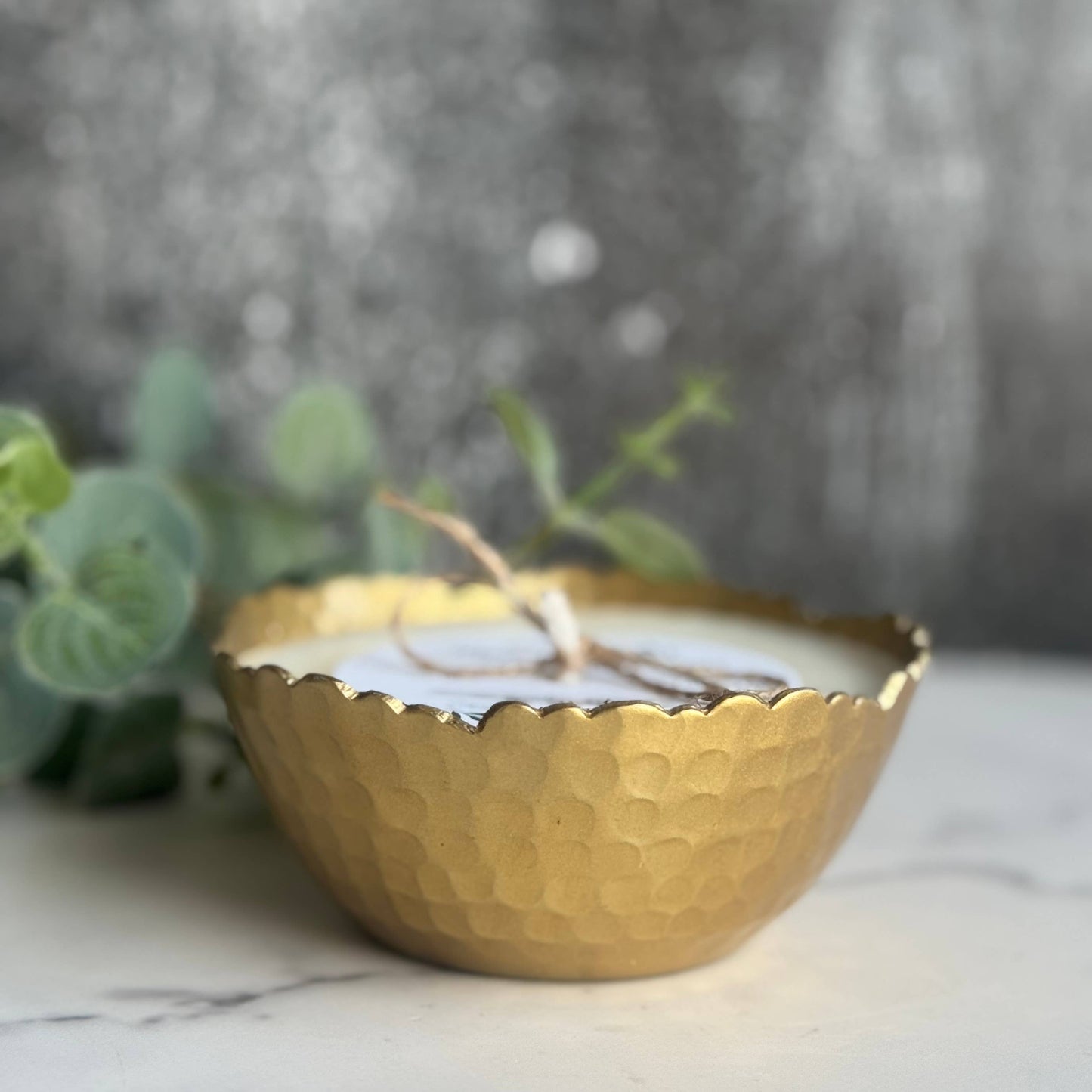 Torn Edge Gold Bowl - 8 Ounces