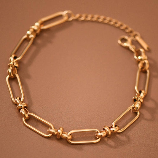 18K Gold PVD Plated Stainless Steel Chain Link Bracelet – 8044