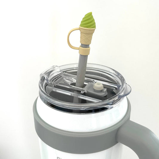 Straw Cover Green Ice Cream Cone 10mm