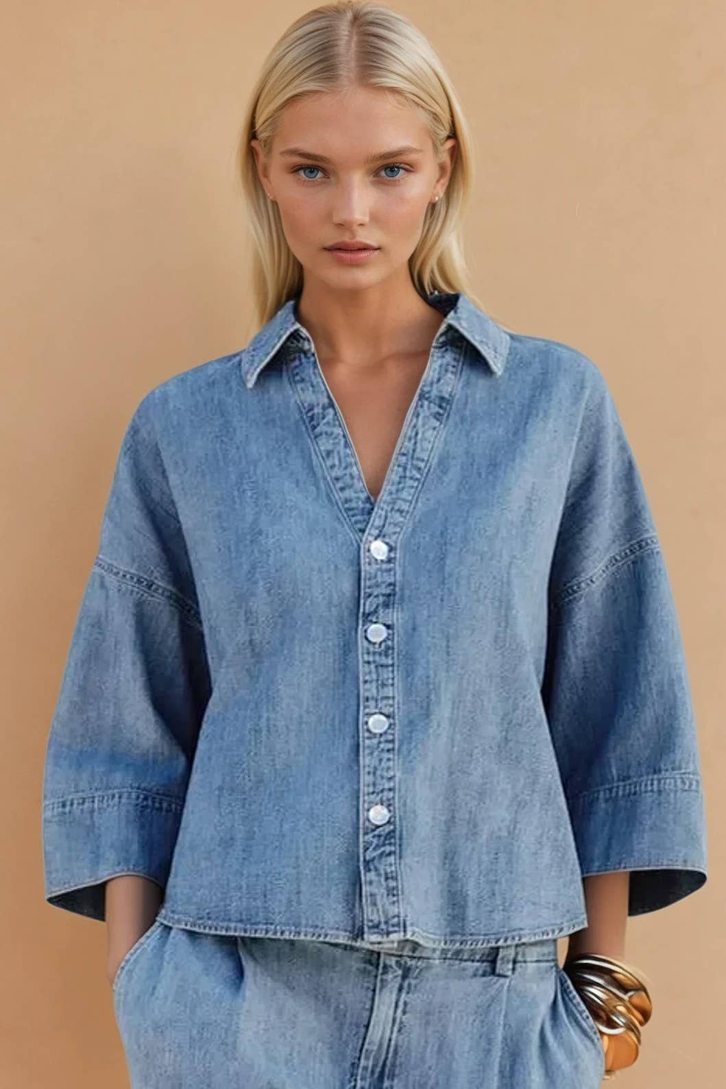 OVERSIZED DENIM SHIRTING