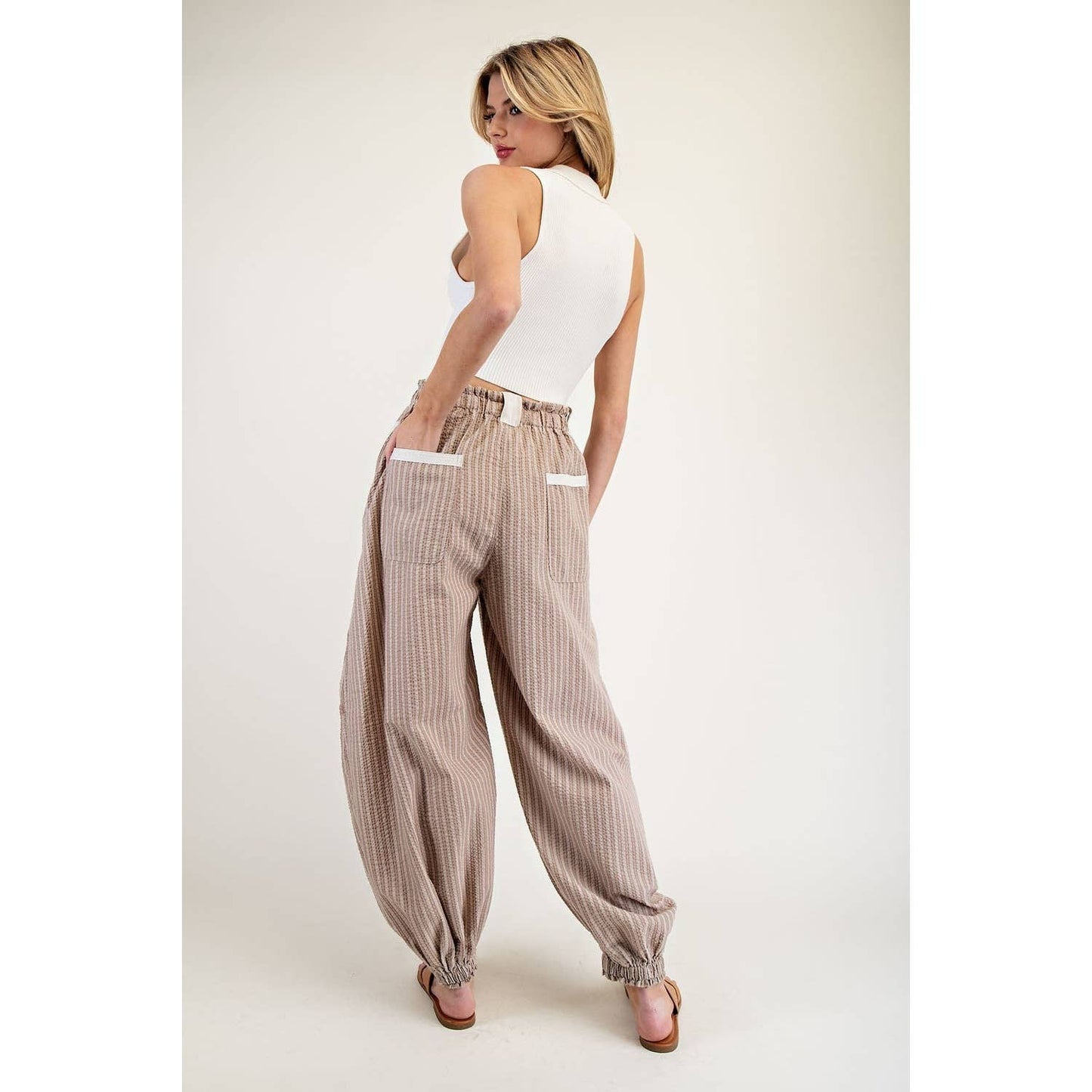 Striped jogger pants