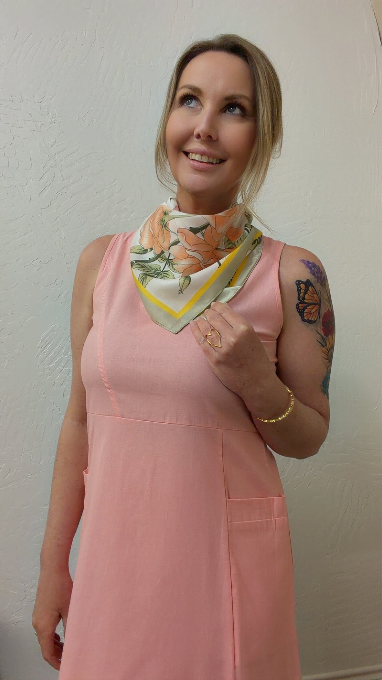 Sleeveless Linen Dress with Pockets