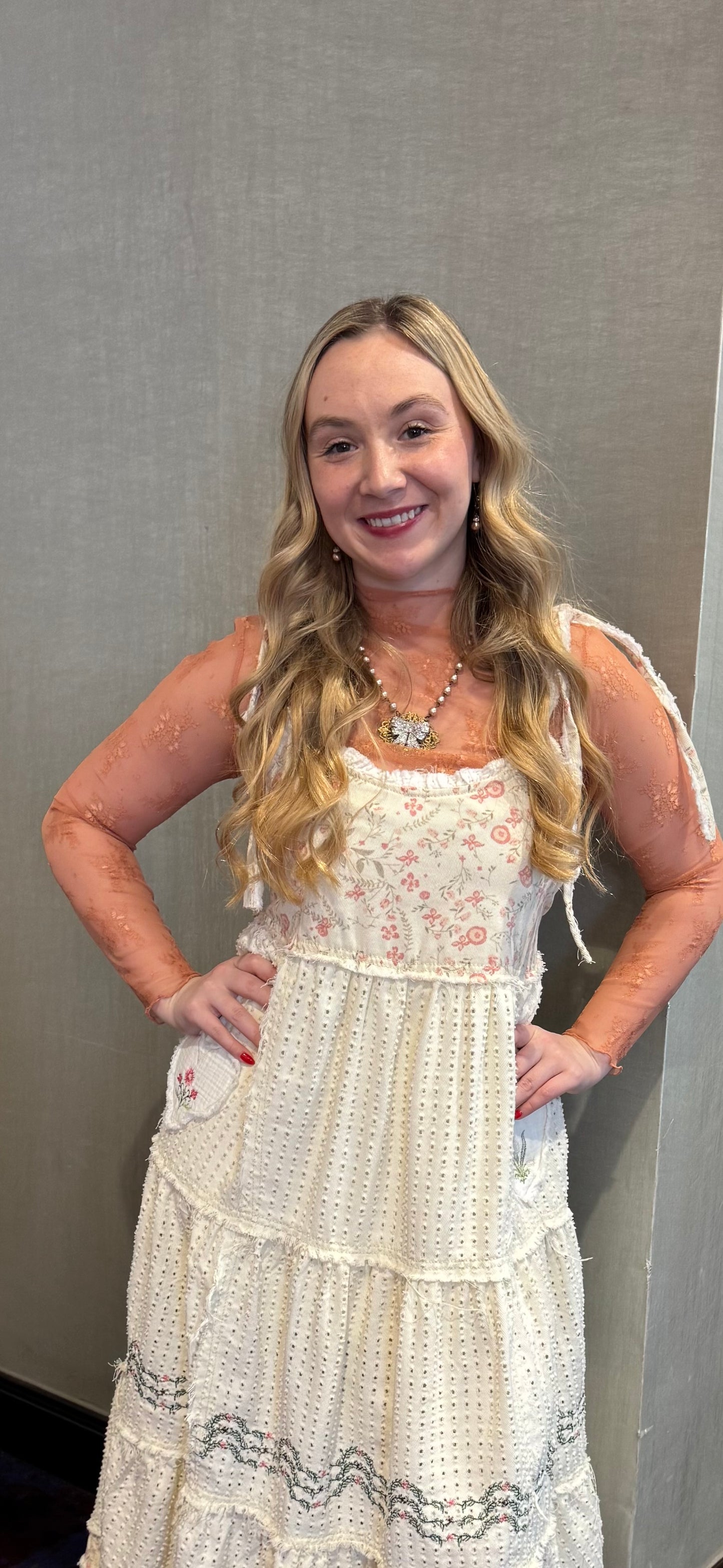 Sleeveless ruffle strap textured woven denim maxi dress