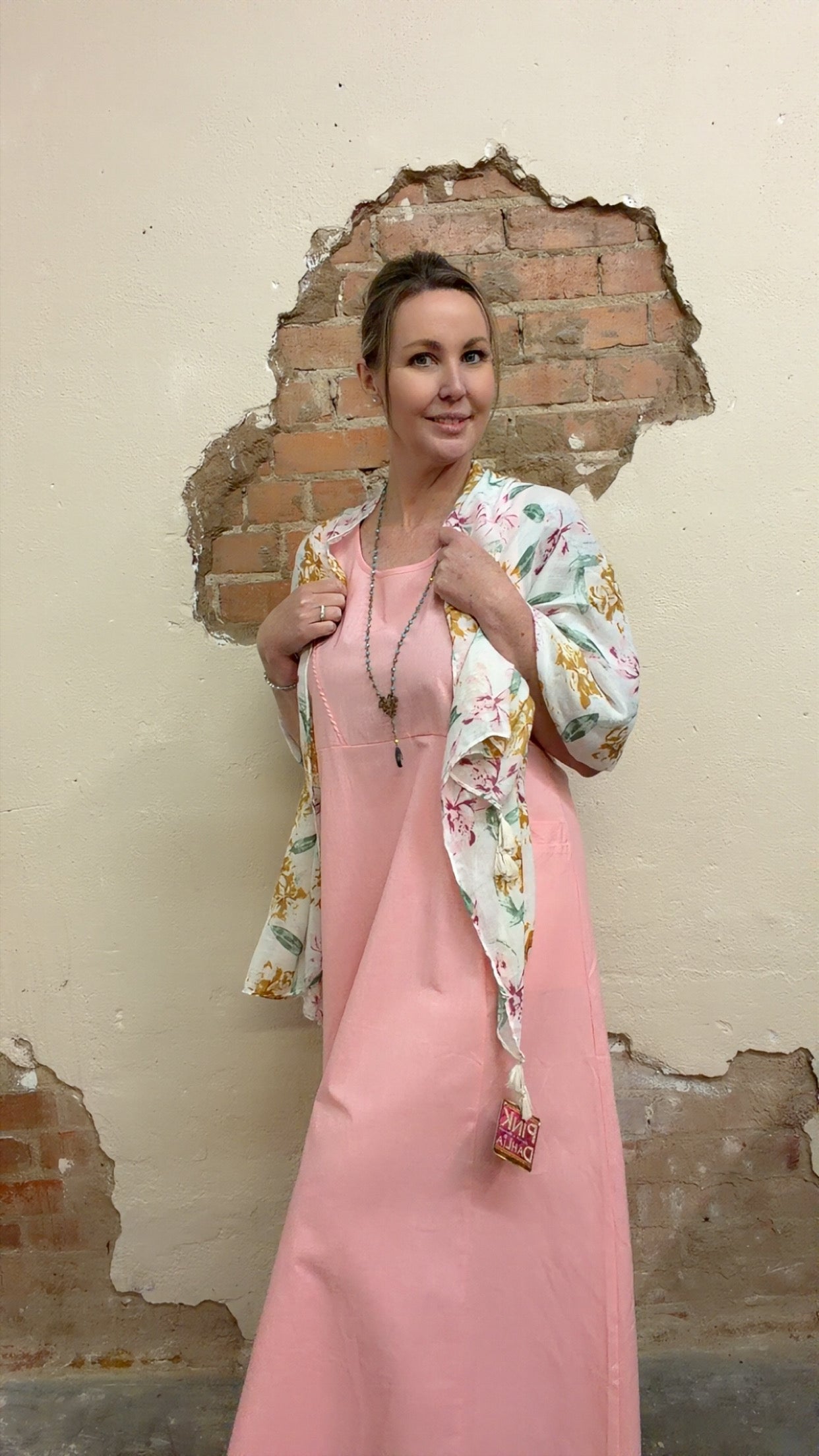 Sleeveless Linen Dress with Pockets