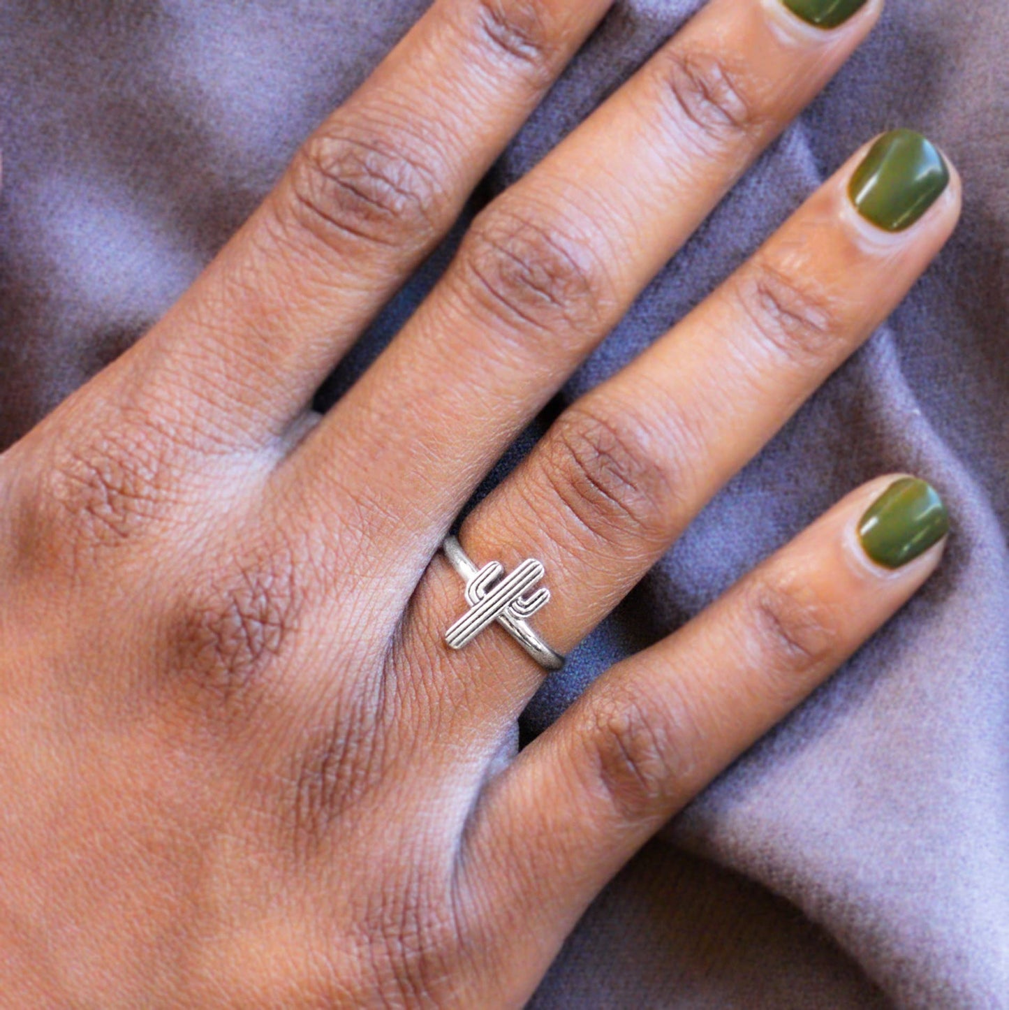 Sterling Silver Cactus Ring