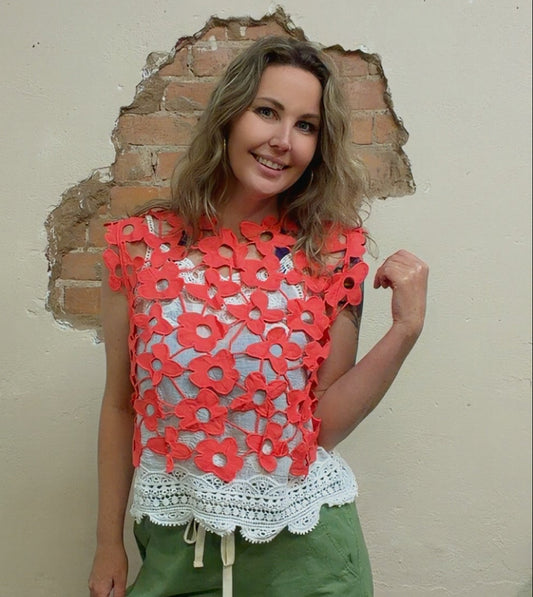 Floral Lace Vest Top