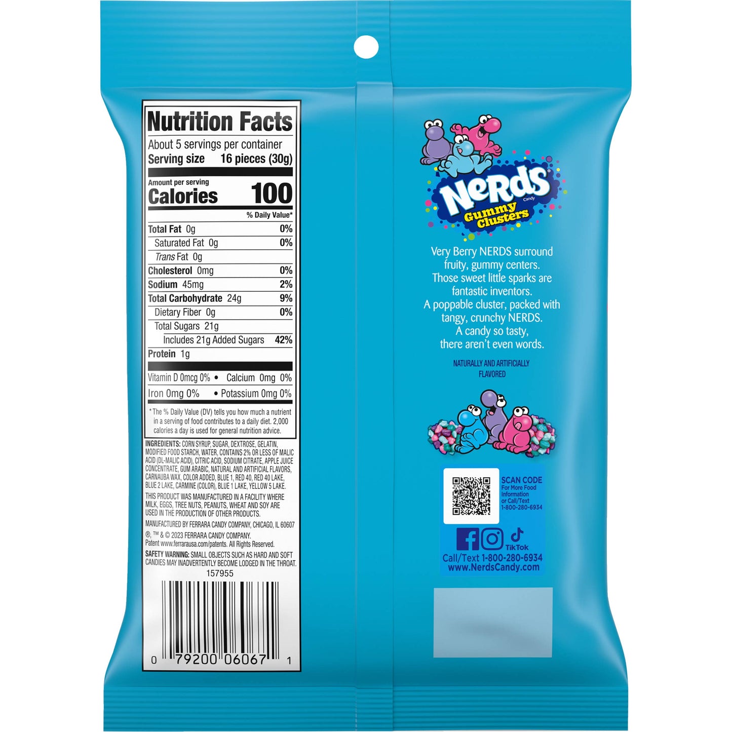 Nerds Gummy Clusters Very Berry 5oz Bag,