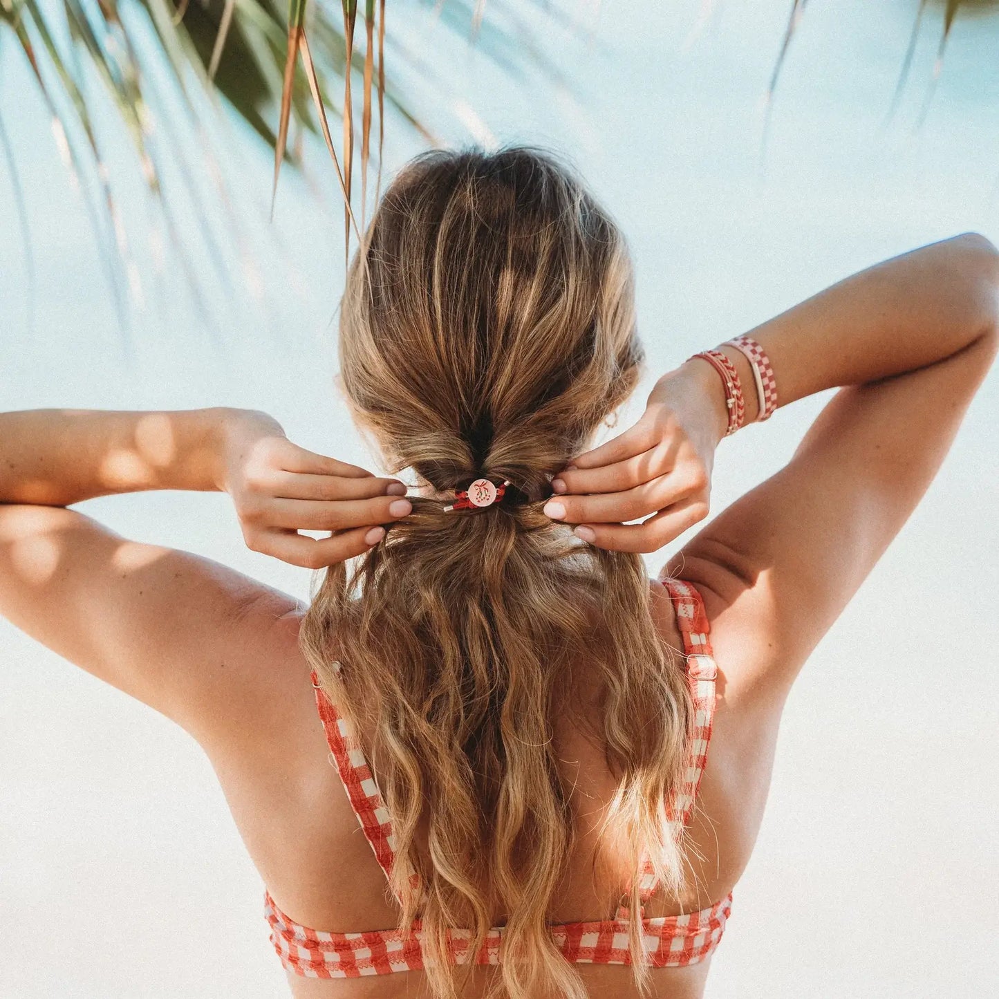 "Sweet" Pink Cherry Hair Tie Bracelets