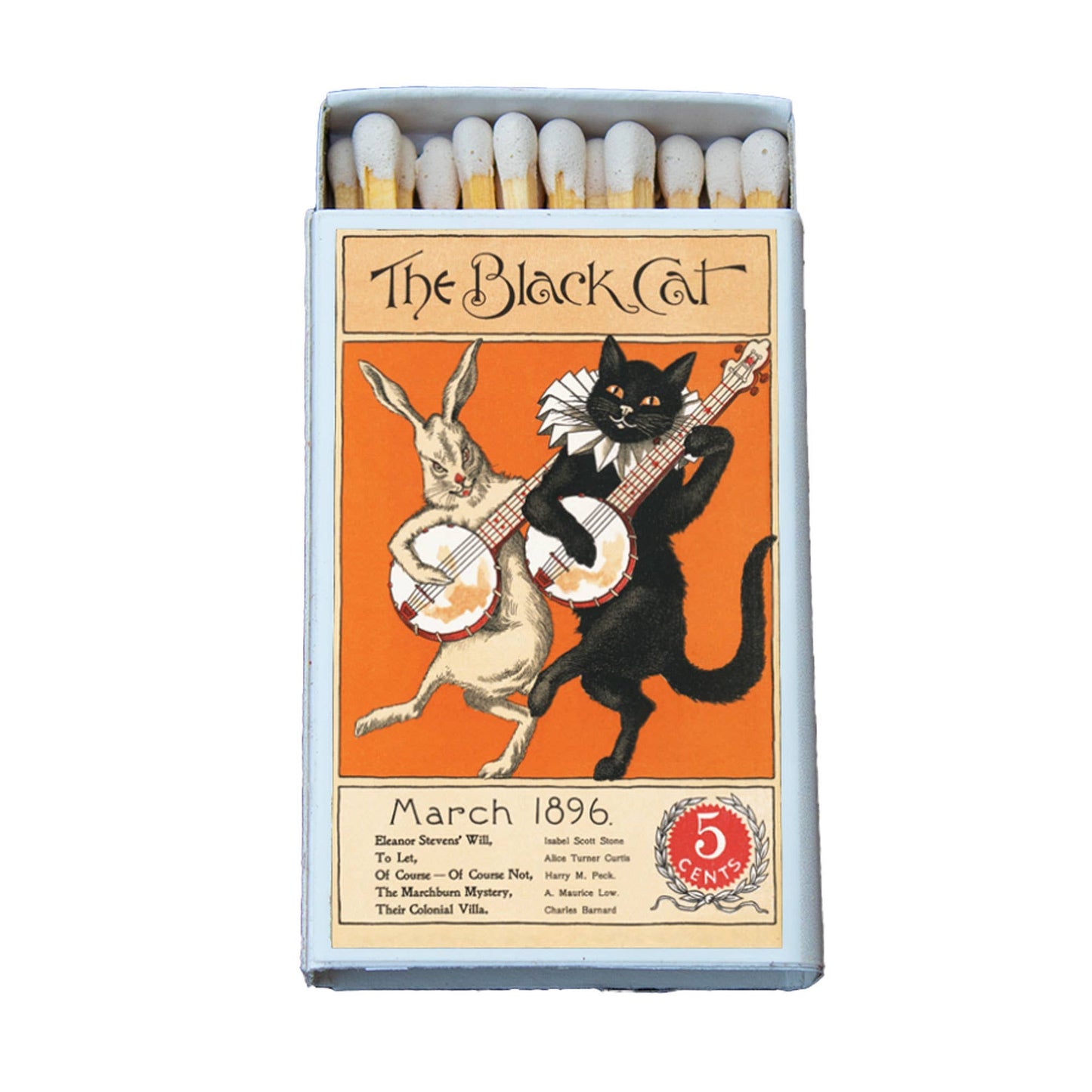 Cat Black Magazine Cover Matchbox • Candle Acc • Matches
