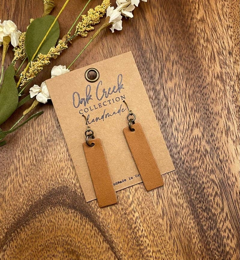 Leather Bar Earring 1 3/4” - 4 Colors