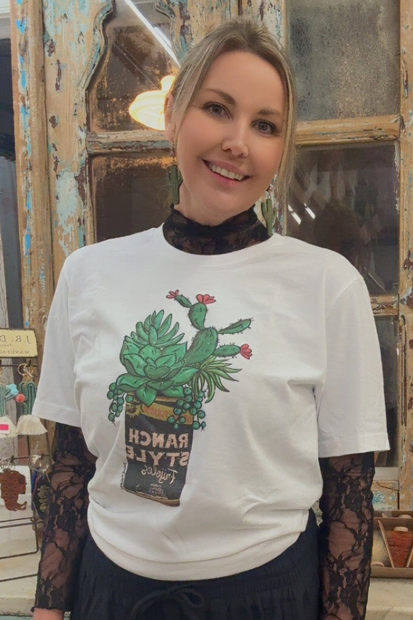 Ranch Style Cactus Graphic T-Shirt