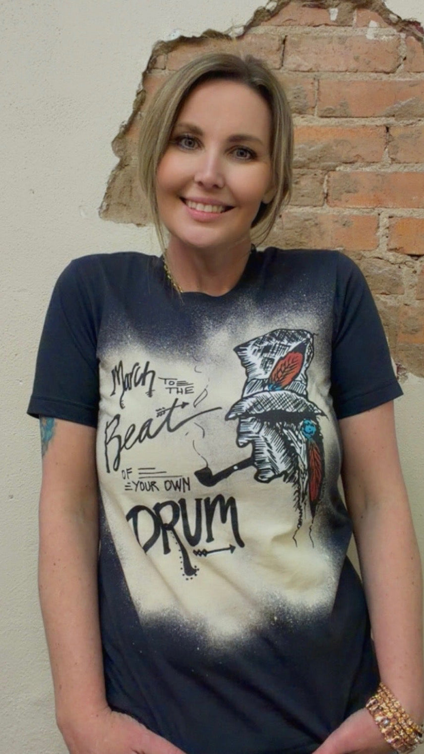 March to the Beat of your own Drum Cigar Graphic T-Shirt