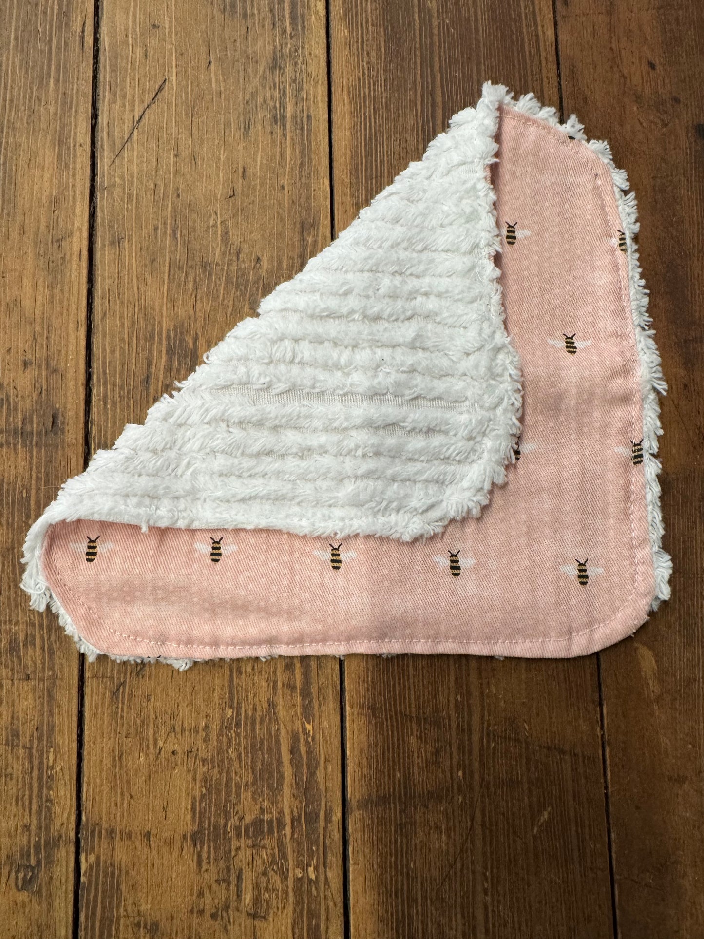 Pink Bee baby wash cloth