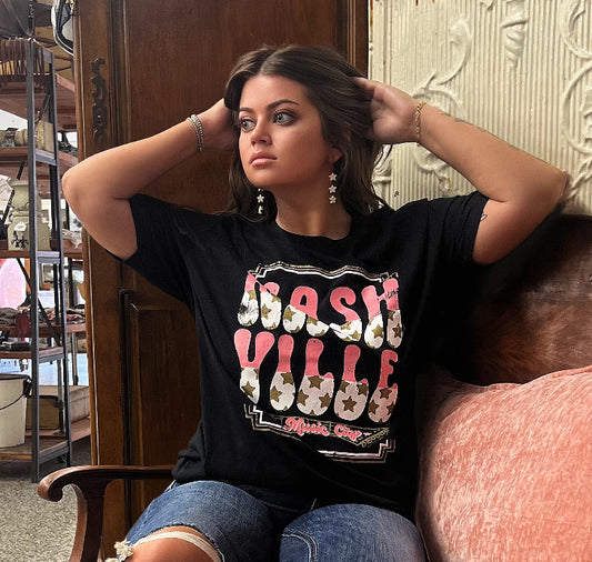 Nashville Black Solid Tee