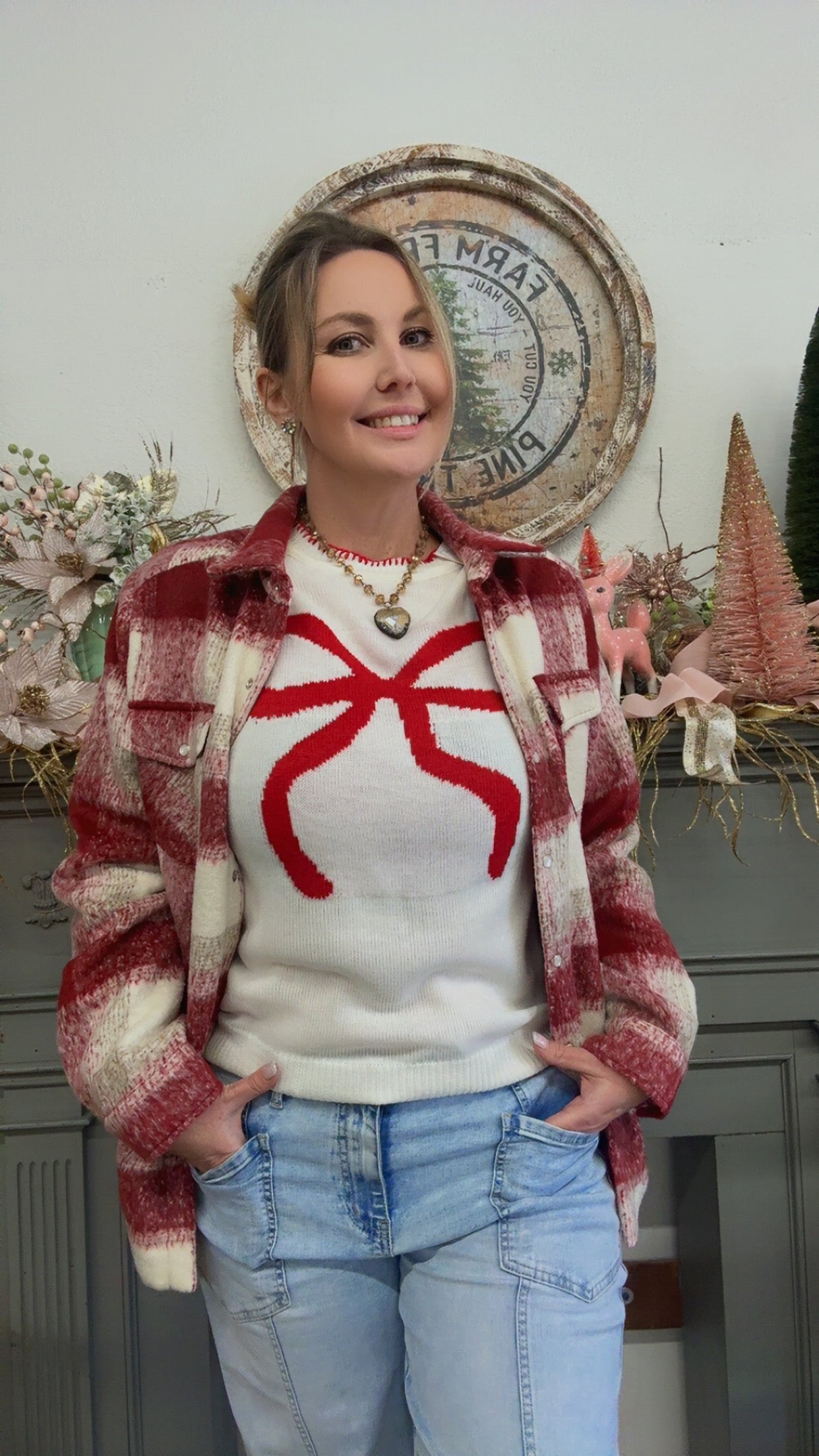 Women  Oversized Sweater with Round Neck