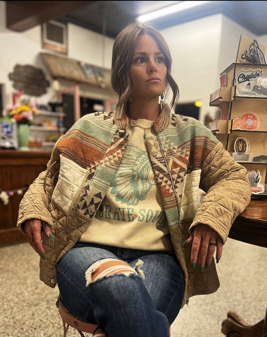 Luelle | Aztec Quilted Patchwork Western Fashion Jacket