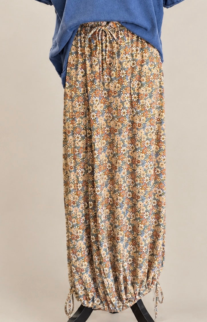 Solstice Song Cinched Skirt - Khaki