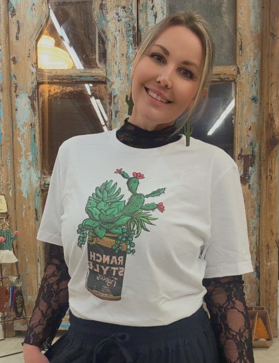 Ranch Style Cactus Graphic T-Shirt