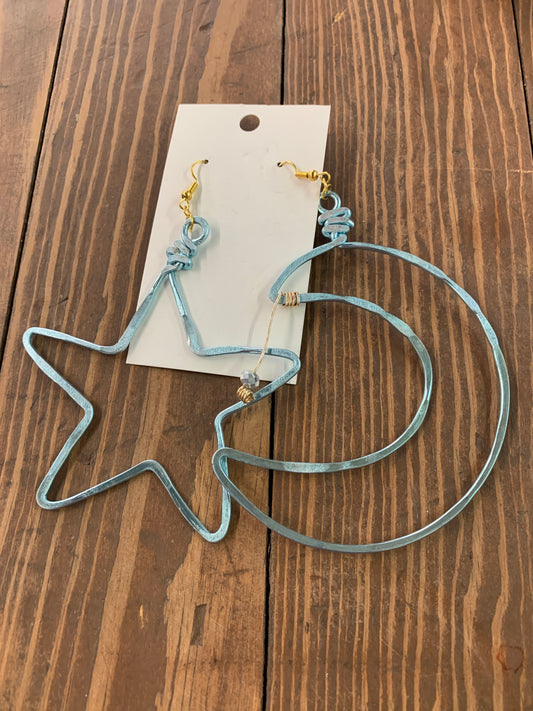 Star and moon earrings