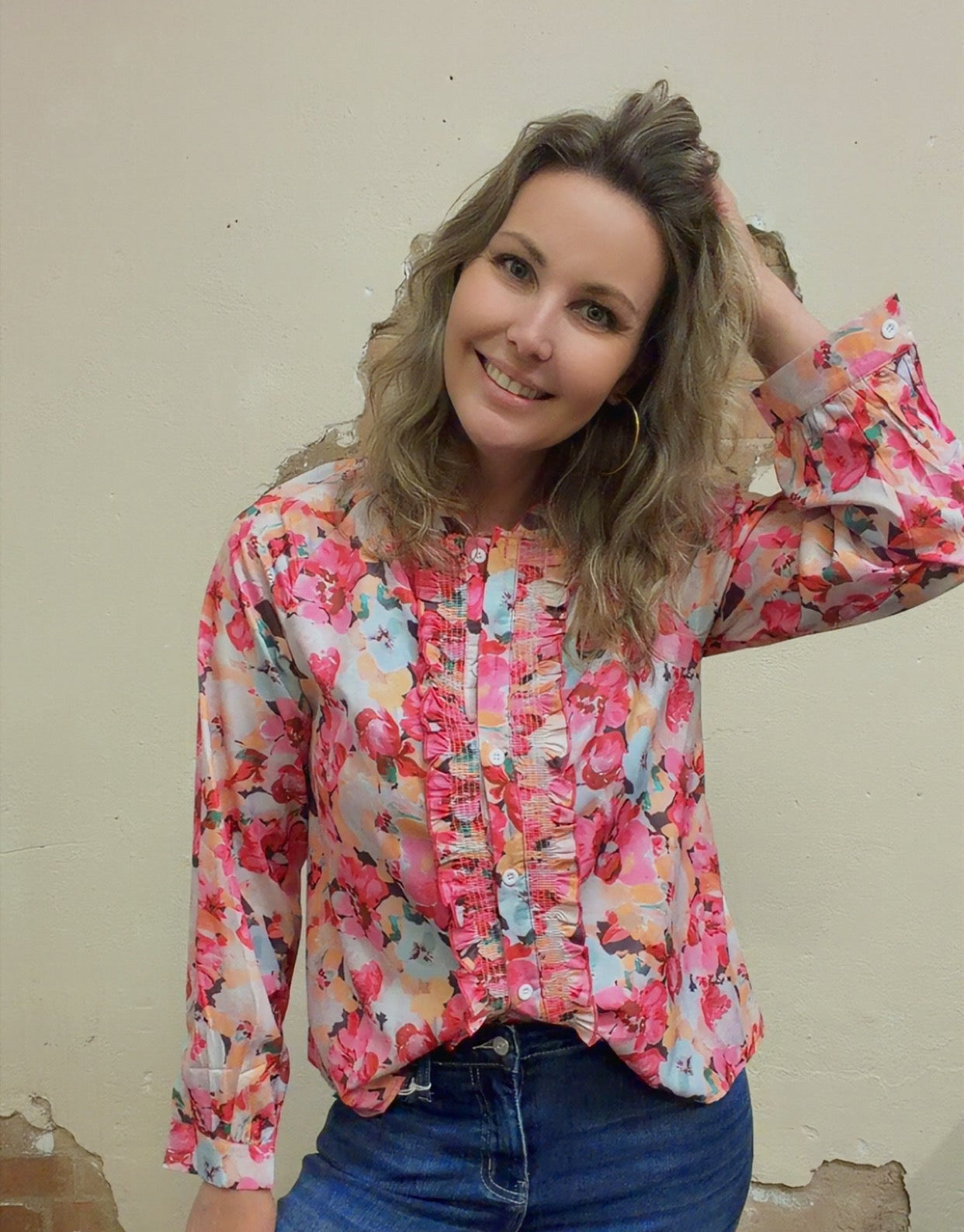 Floral Ruffled Blouse
