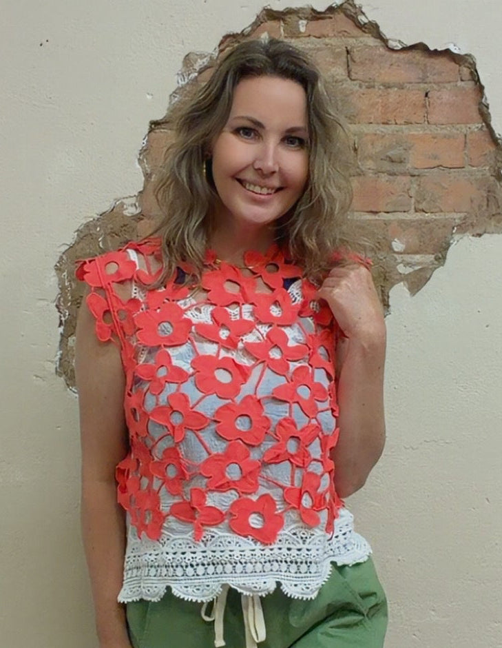 Floral Lace Vest Top
