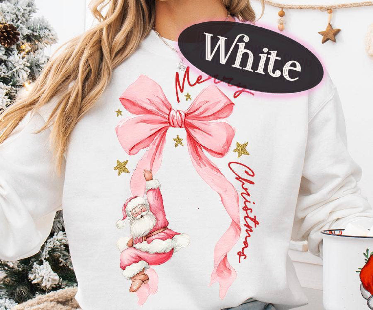 Coquette Merry Christmas With Santa Tee