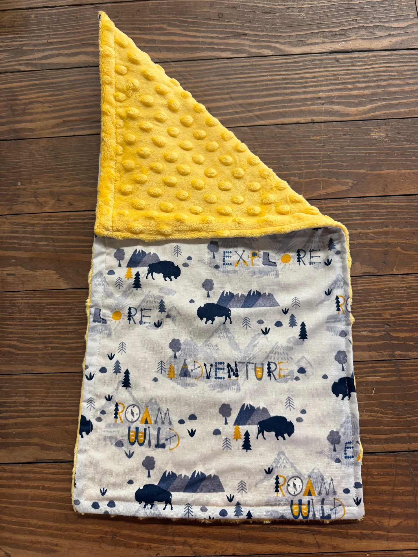 Roam wild Buffalo burp cloth