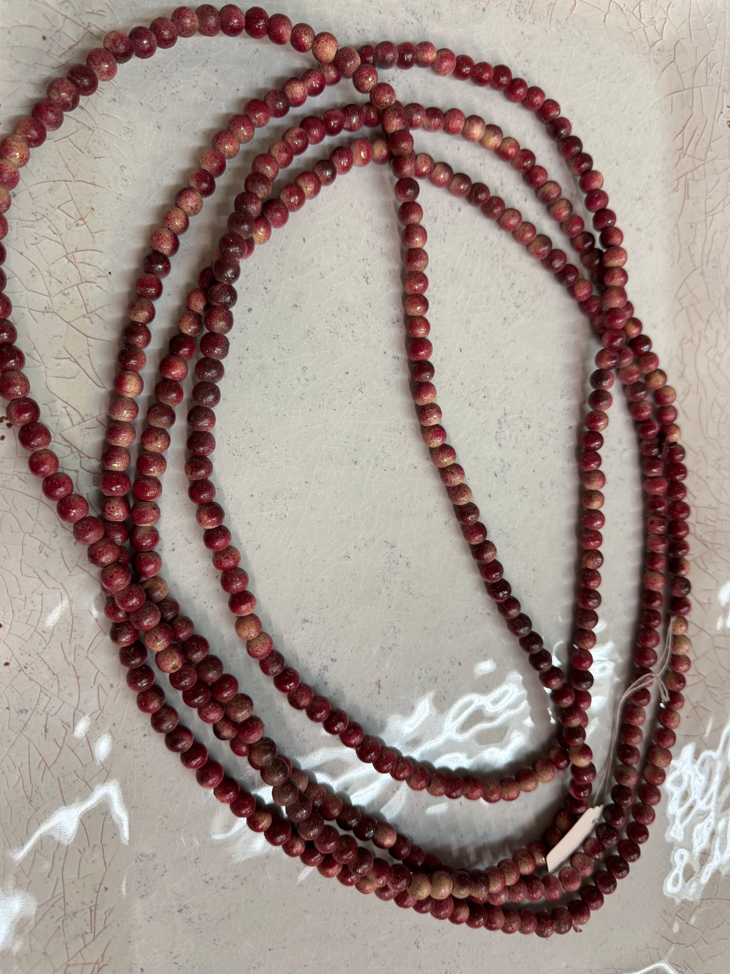 (Copy) cranberry Teakwood Necklace