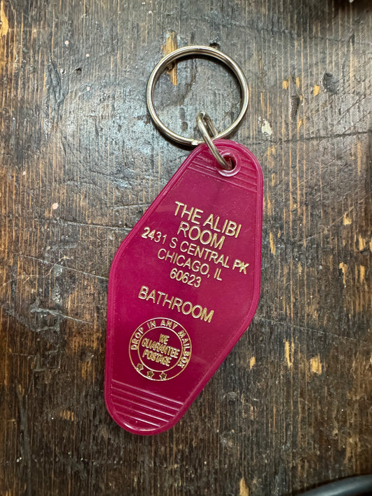 retro motel key chain