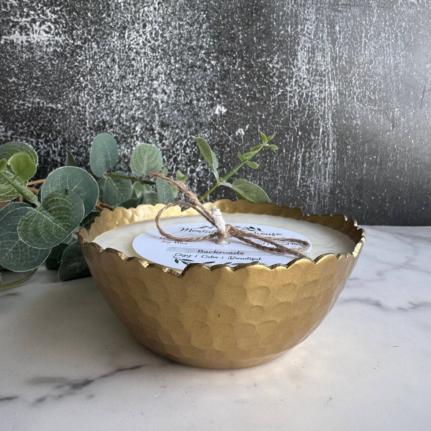Torn Edge Gold Bowl - 8 Ounces