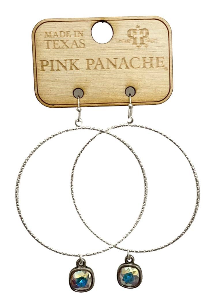 Silver circle earring