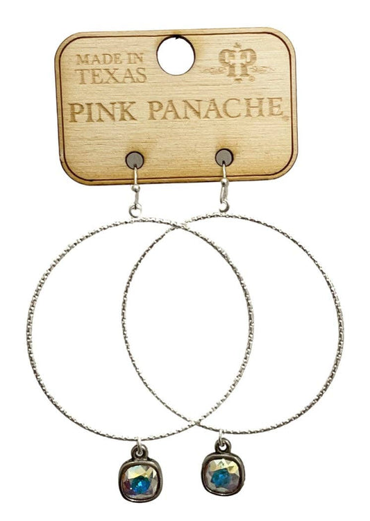 Silver circle earring