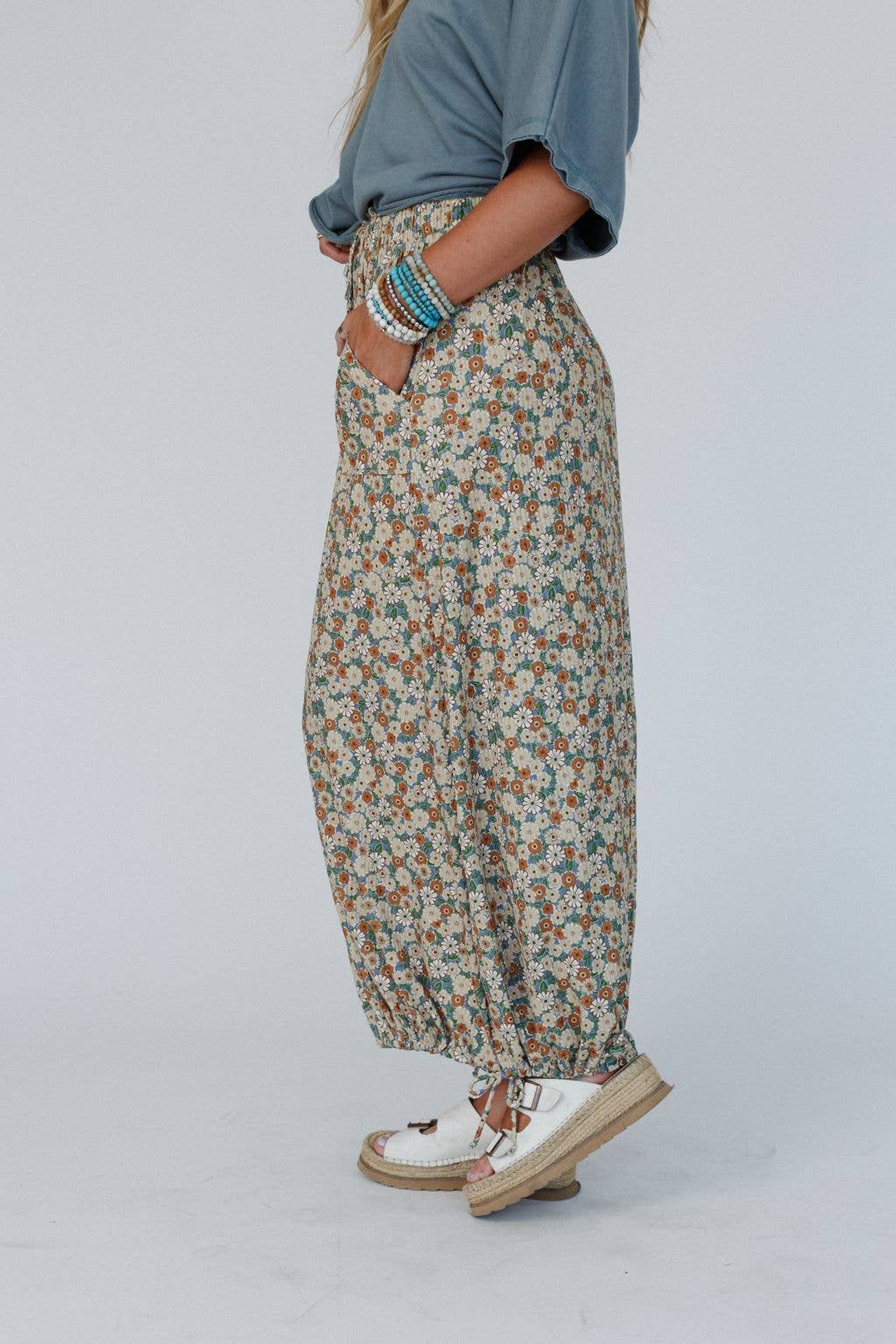 Solstice Song Cinched Skirt - Khaki