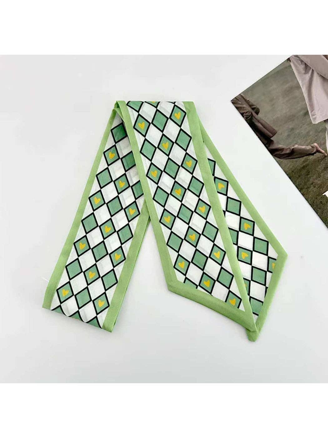 Scarvii - Fresh Cherry Print Skinny Scarf
