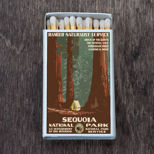 Travel Poster Sequoia Matchbox • Matches • Candle Acc