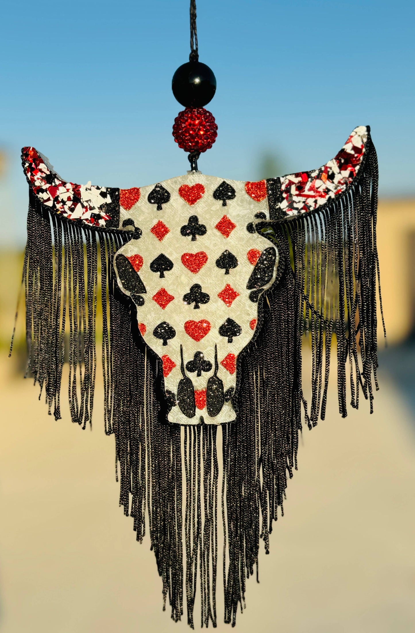 Aztec Bull with Card Suits Car Freshie/Car Scent/Western