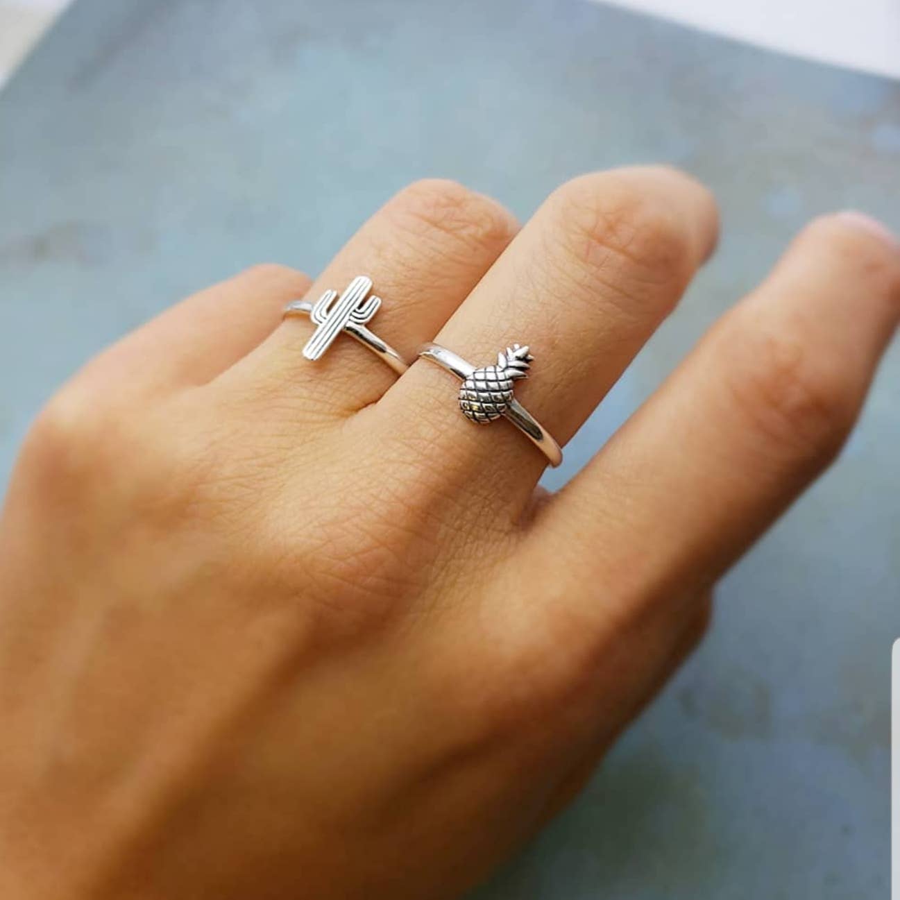 Sterling Silver Cactus Ring