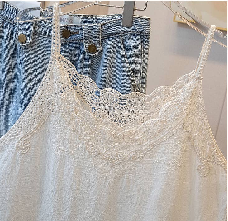 Lace Embroidered Tank Top