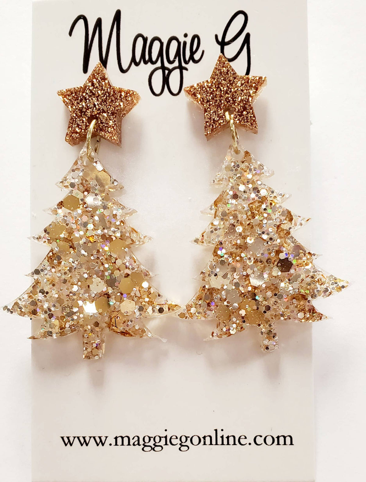 Christmas Tree Resin Earrings (Shanta)