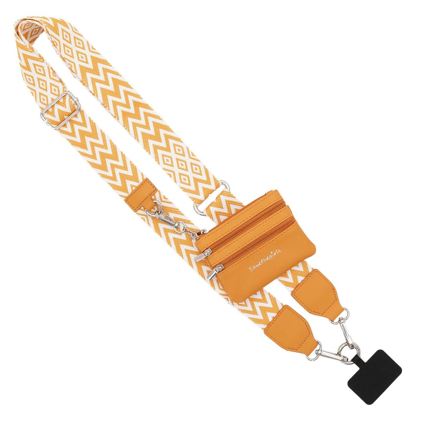 Clip & Go Crossbody Phone Lanyard - Chevron Collection