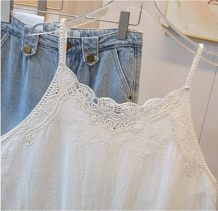 Lace Embroidered Tank Top
