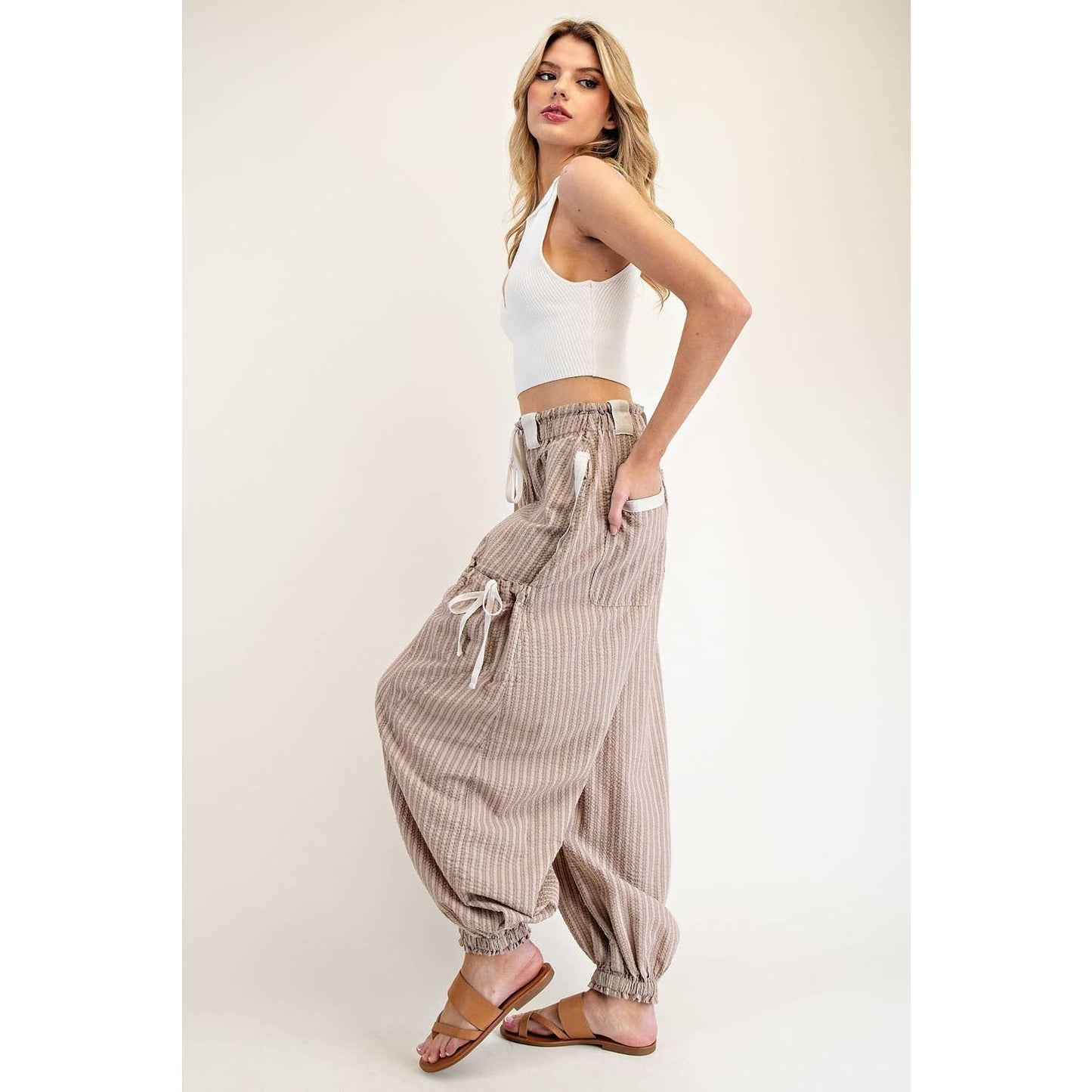 Striped jogger pants