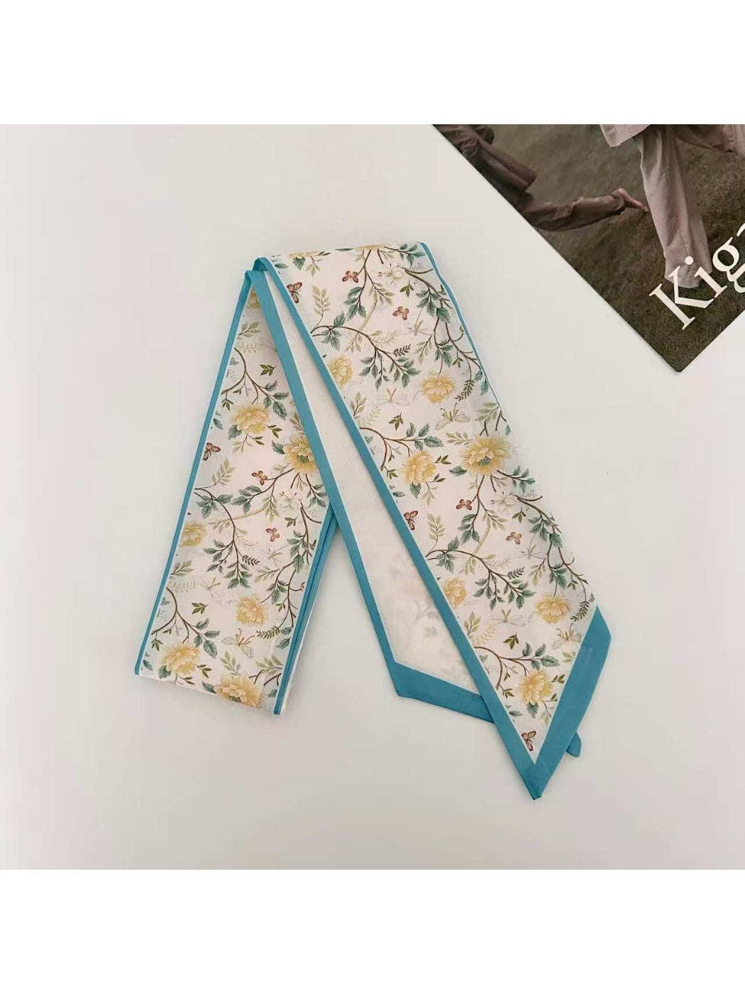 Scarvii - Soft Floral Skinny Scarf